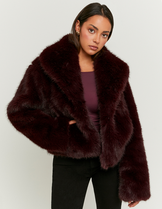 TALLY WEiJL, Burgunder Kunstfelljacke for Women