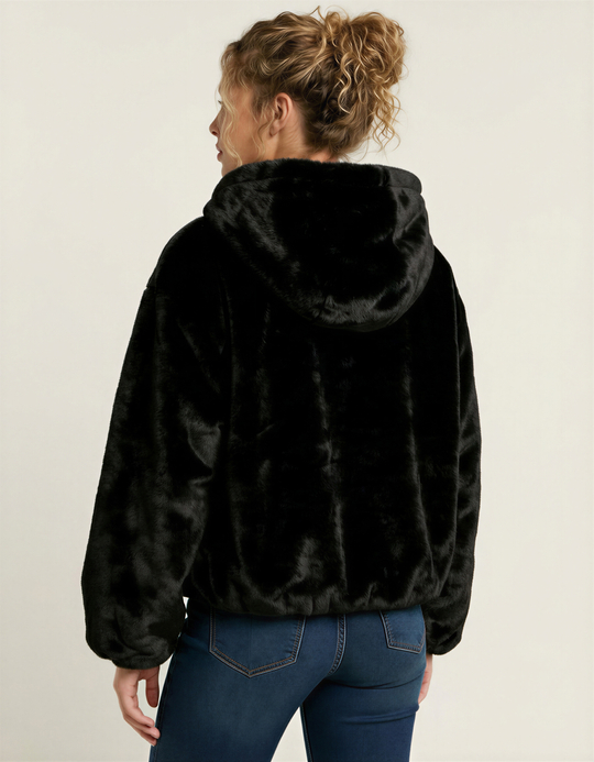 TALLY WEiJL, Schwarze Jacke aus Kunstfell for Women