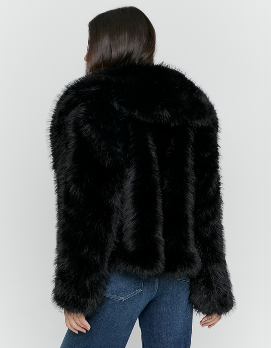 TALLY WEiJL, Schwarze Kunstfelljacke for Women