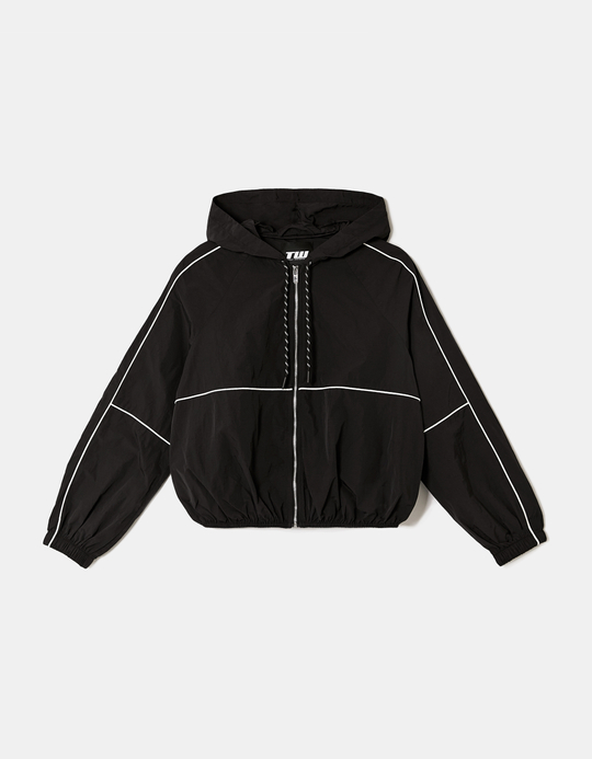 TALLY WEiJL, Black Loose Fit Zip-Up Jacket for Women