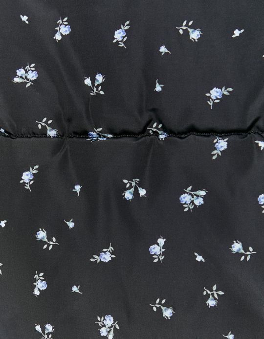 TALLY WEiJL, Piumino Nero con Stampa Micro Fiori for Women