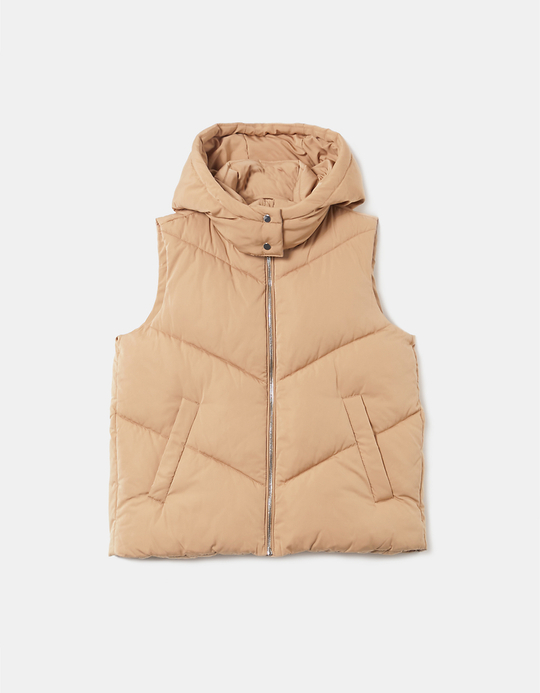 TALLY WEiJL, Beige ärmellose Steppjacke for Women