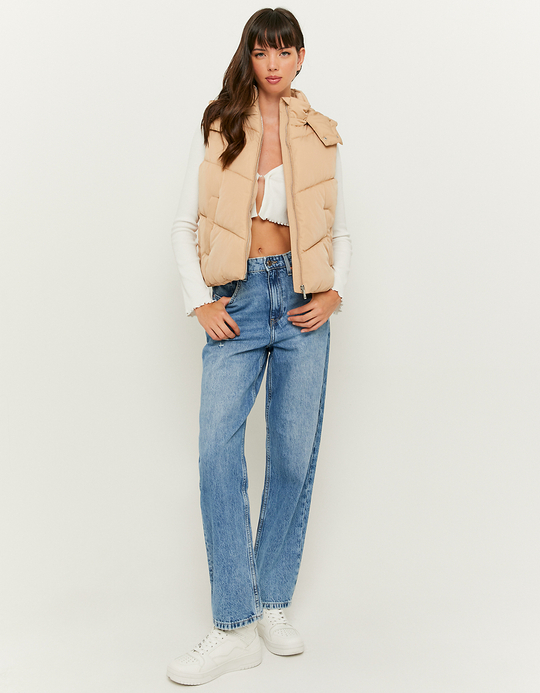TALLY WEiJL, Beige ärmellose Steppjacke for Women
