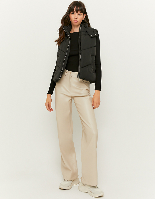 TALLY WEiJL, Veste Sans Manche à Capuche Noire for Women