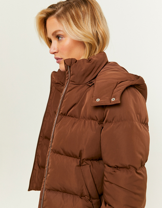 TALLY WEiJL, Giacca Imbottita Con Cappuccio Marrone for Women