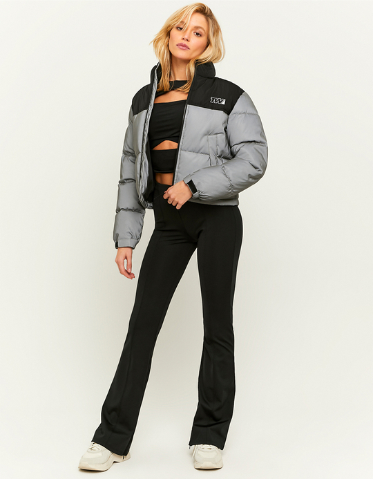 TALLY WEiJL, Graue reflektierende Pufferjacke for Women