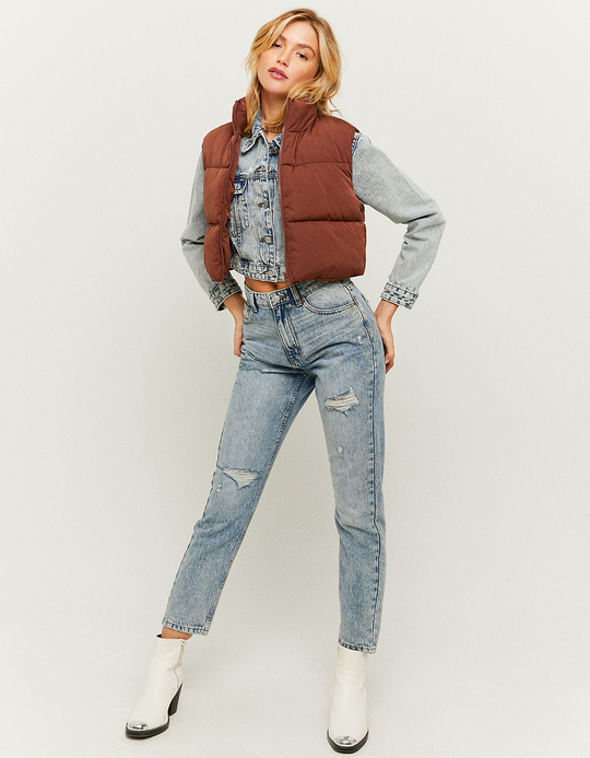 TALLY WEiJL, Doudoune Sans Manches Marron for Women