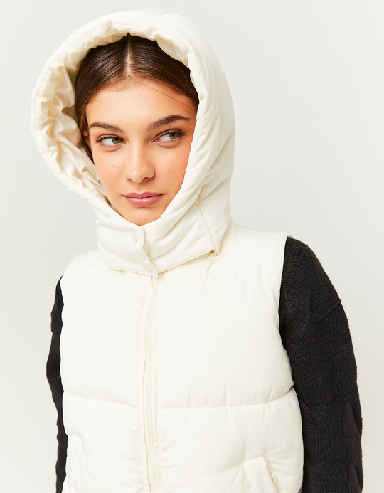 TALLY WEiJL, Weiße Ärmellose Steppjacke for Women