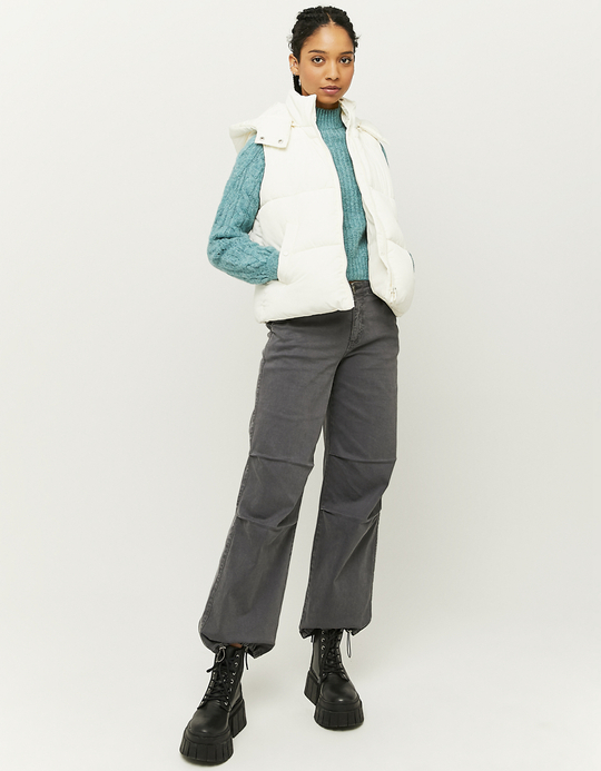TALLY WEiJL, Weiße Ärmellose Steppjacke for Women