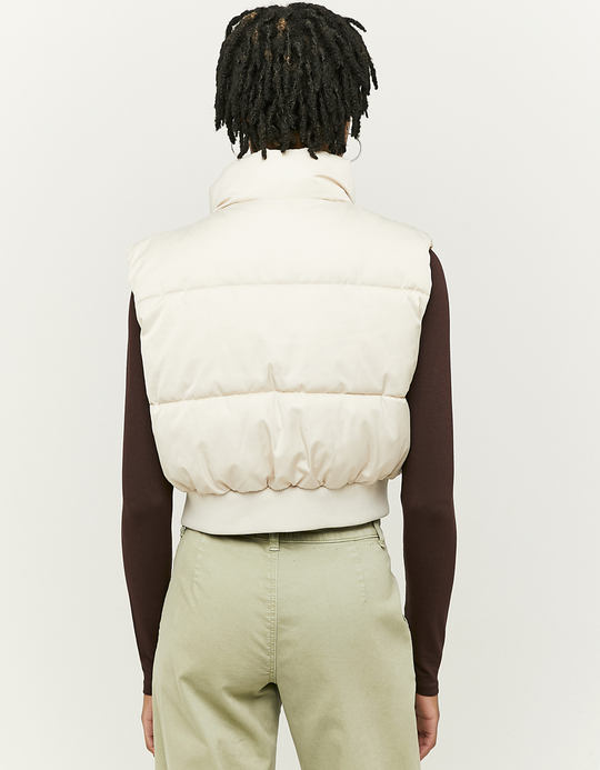 TALLY WEiJL, Beige Ärmellose Steppjacke for Women