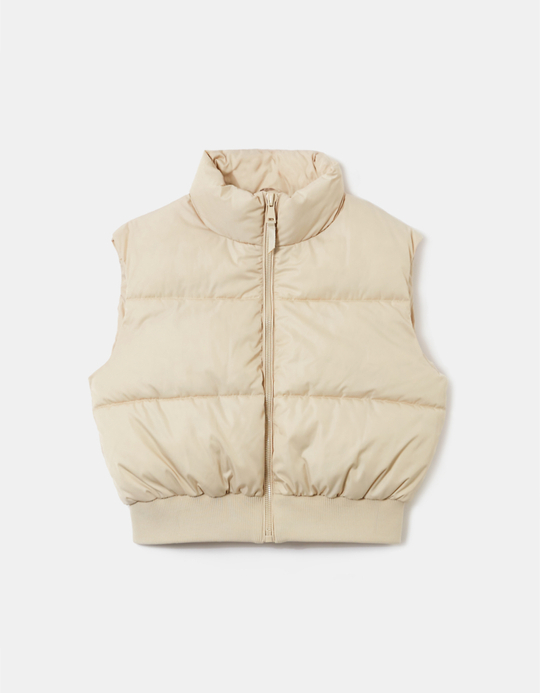 TALLY WEiJL, Beige Ärmellose Steppjacke for Women