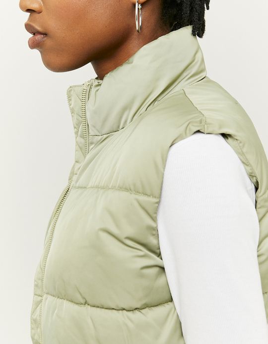 TALLY WEiJL, Grüne Ärmellose Steppjacke for Women
