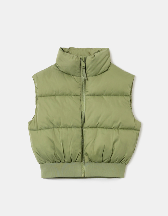 TALLY WEiJL, Grüne Ärmellose Steppjacke for Women