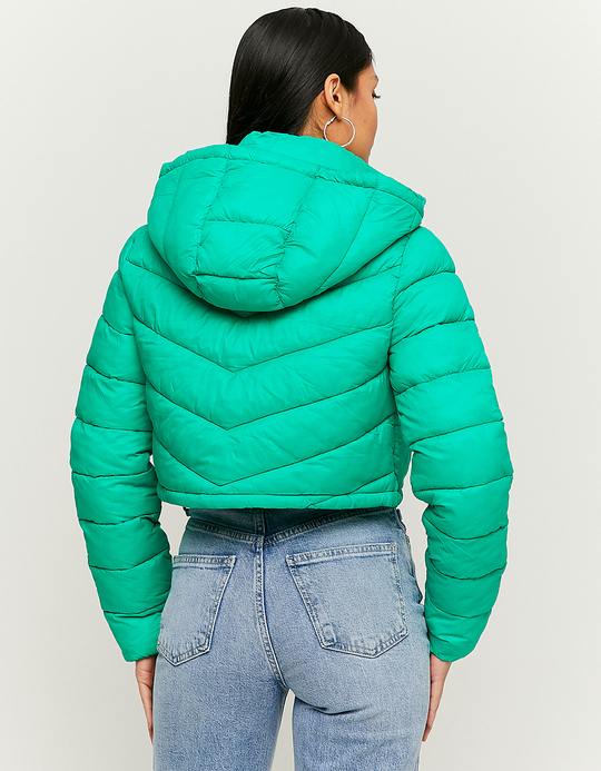 TALLY WEiJL, Grüne Cropped Steppjacke for Women