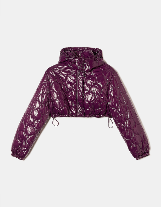 TALLY WEiJL, Doudoune Courte Violet Effet Vinyle for Women