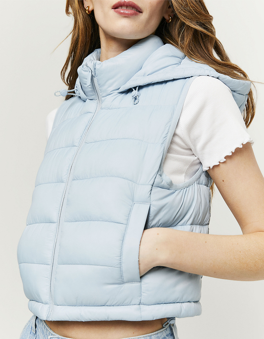 TALLY WEiJL, Blue Sleeveless Padded Jacket for Women