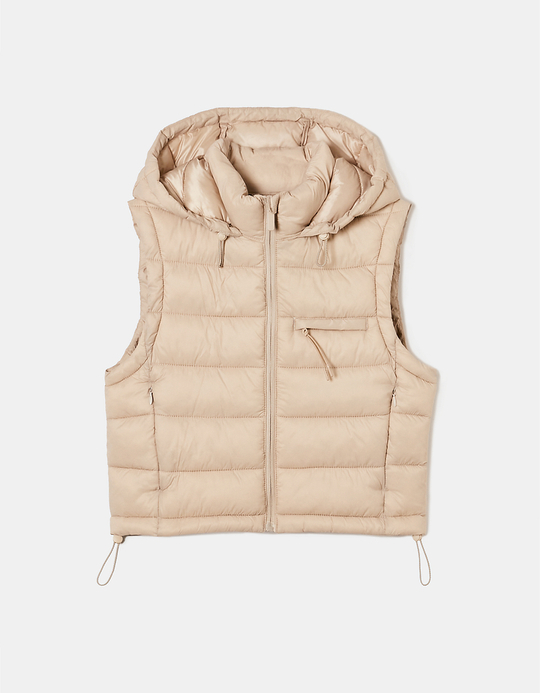 TALLY WEiJL, Beige Lightweight Sleeveless Padded Jacket for Women