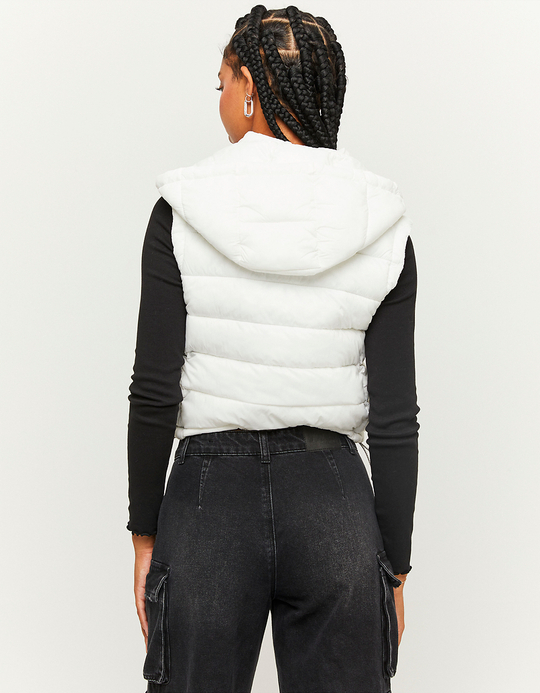 TALLY WEiJL, White Lightweight Sleeveless Padded Jacket for Women