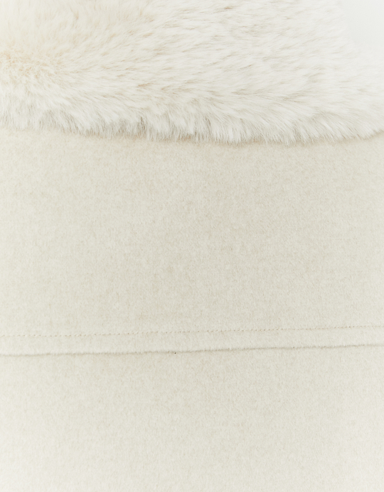 TALLY WEiJL, Suede Biker with Fake Fur Collar for Women