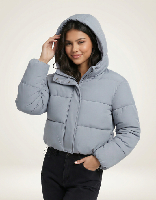 TALLY WEiJL, Graue gefütterte Cropped Jacke for Women