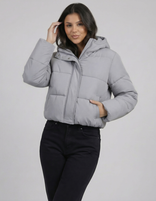 TALLY WEiJL, Graue gefütterte Cropped Jacke for Women