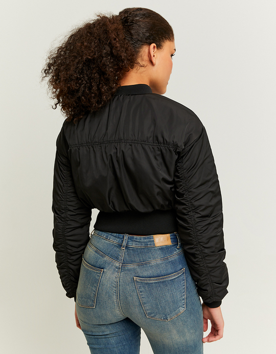 TALLY WEiJL, Schwarze Cropped Bomber-Jacke for Women