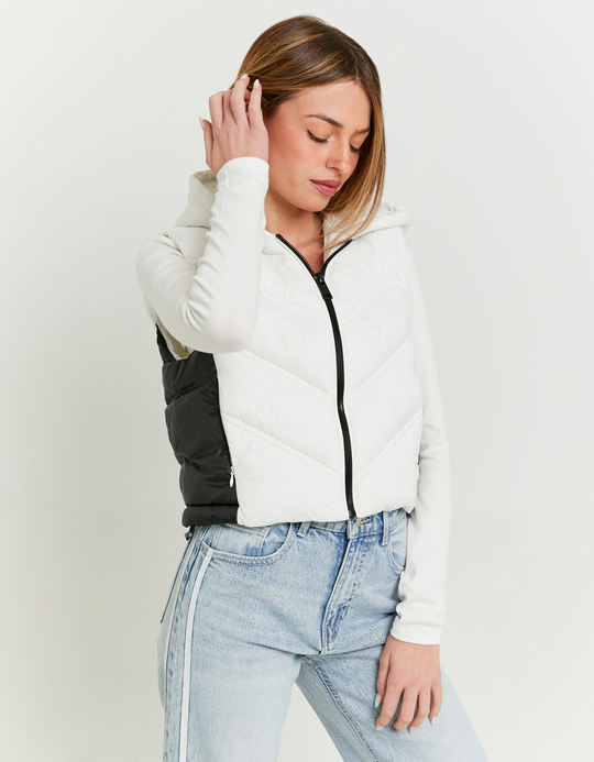TALLY WEiJL, Black and White Light Padded Vest for Women