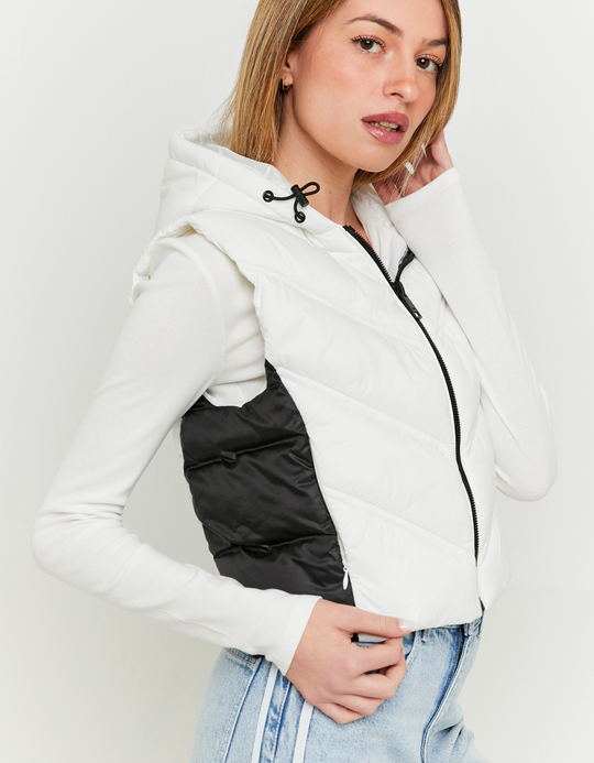 TALLY WEiJL, Black and White Light Padded Vest for Women
