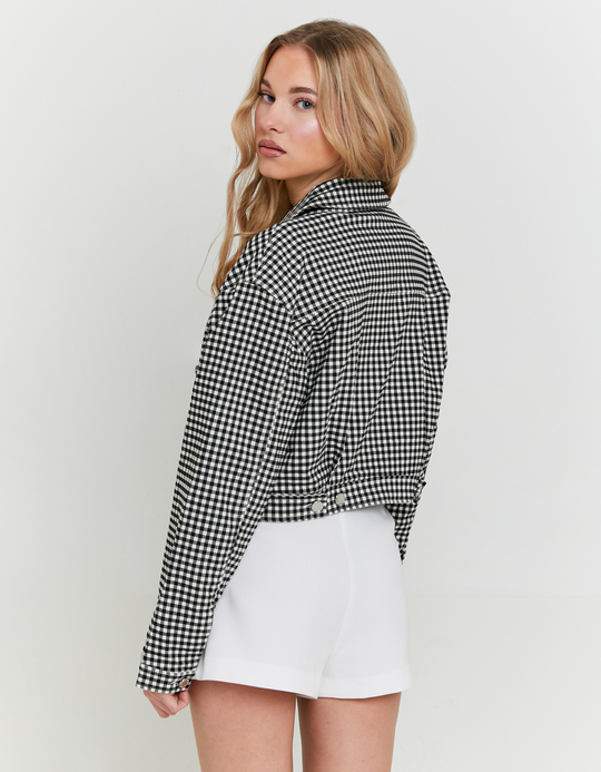 TALLY WEiJL, Kurze Trucker-Jacke mit Vichy-Print for Women