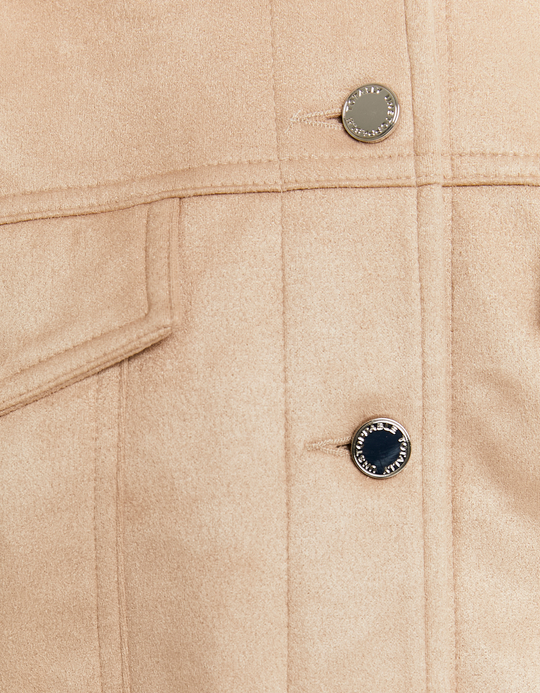 TALLY WEiJL, Beige Suede Jacket for Women