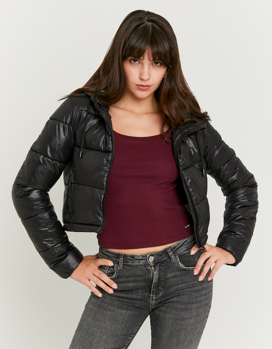 TALLY WEiJL, Schwarze Cropped Jacke mit Polstern for Women