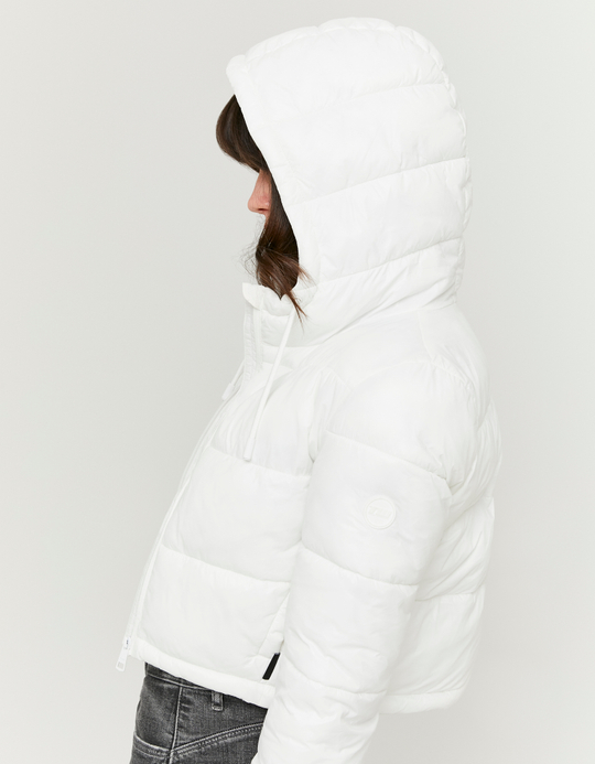 TALLY WEiJL, Weisse Cropped Jacke mit Polstern for Women