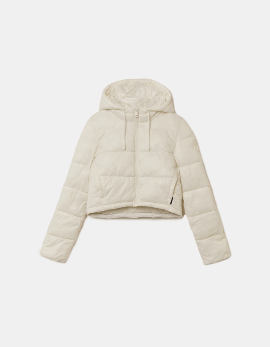 TALLY WEiJL, Weisse Cropped Jacke mit Polstern for Women