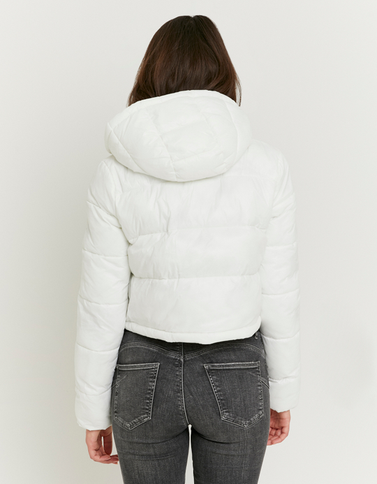 TALLY WEiJL, Weisse Cropped Jacke mit Polstern for Women