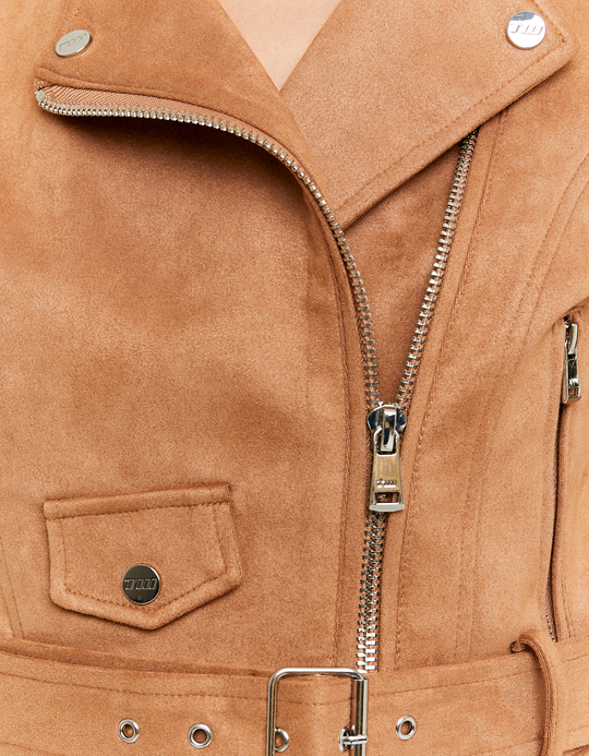 TALLY WEiJL, Veste Biker Marron en Suédine for Women