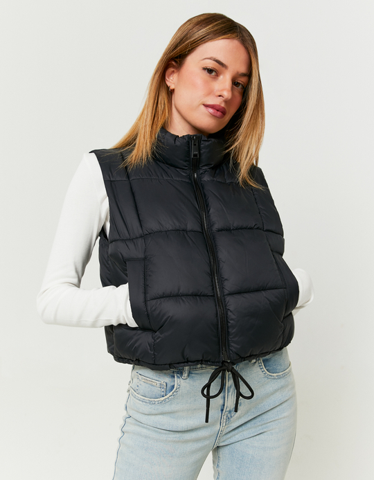 TALLY WEiJL, Schwarze leichte Puffer-Weste for Women