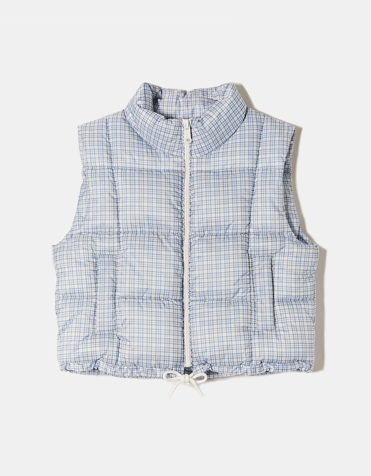 TALLY WEiJL, Vichy Print Light Padded Vest for Women