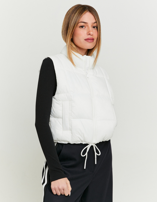 TALLY WEiJL, Weisse leichte Puffer-Weste for Women