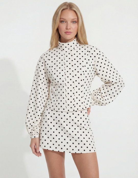 TALLY WEiJL, Weiße Jacke mit Punkten for Women