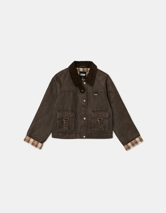 TALLY WEiJL, Braune Jacke mit Cordkragen for Women