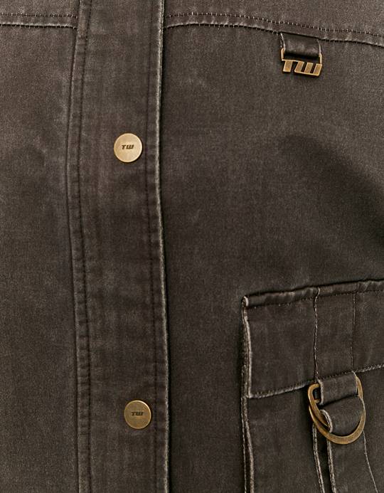 TALLY WEiJL, Braune Jacke mit Cordkragen for Women