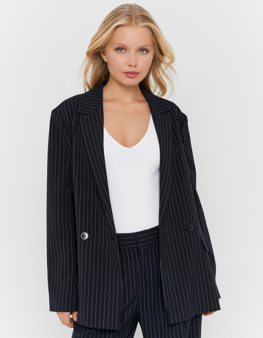 TALLY WEiJL, Blauer Gestreifter Blazer for Women
