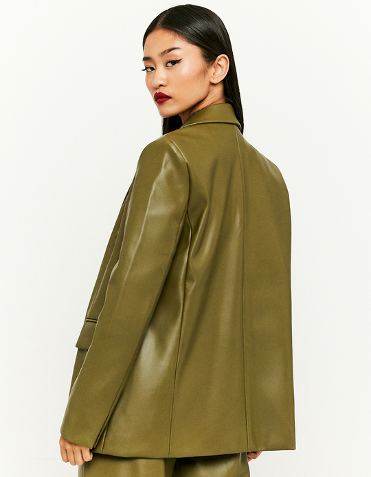 TALLY WEiJL, Blazer In Ecopelle Verde  for Women