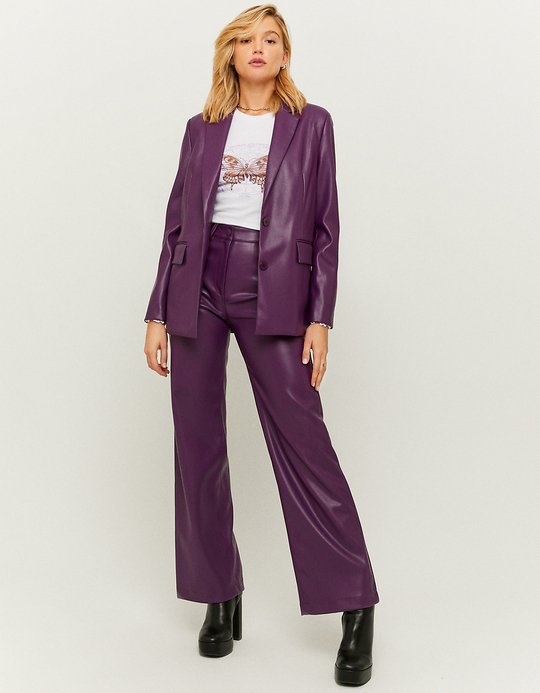 TALLY WEiJL, Violetter Blazer aus Kunstleder for Women