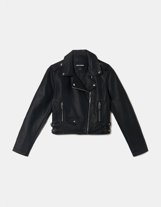 TALLY WEiJL, Veste Biker Similicuir Noire for Women