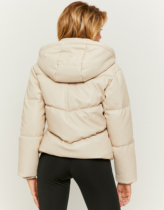 TALLY WEiJL, Doudoune Similicuir Beige for Women