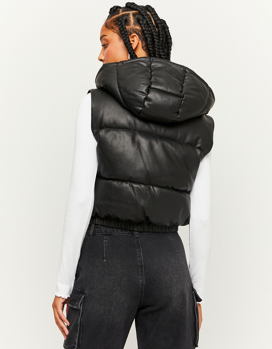 TALLY WEiJL, Doudoune en similicuir noire for Women