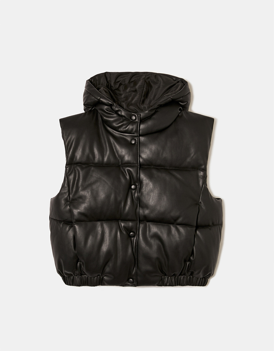 TALLY WEiJL, Doudoune en similicuir noire for Women