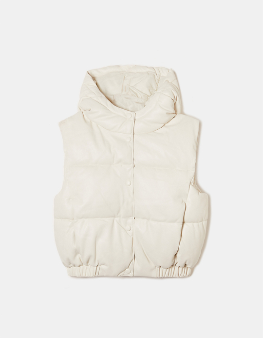 TALLY WEiJL, Doudoune en similicuir blanche for Women