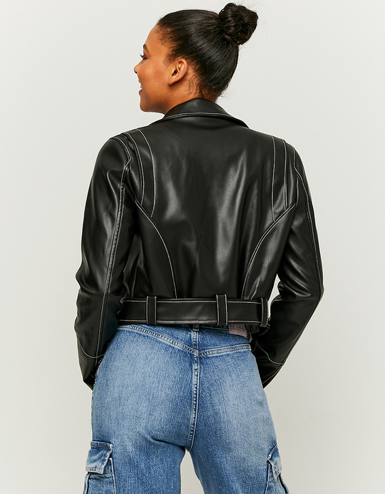 TALLY WEiJL, Giacca Biker In Similpelle Nera for Women